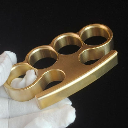 Solid Brass Knuckle Duster – Broken Window Self-Defence EDC Tool