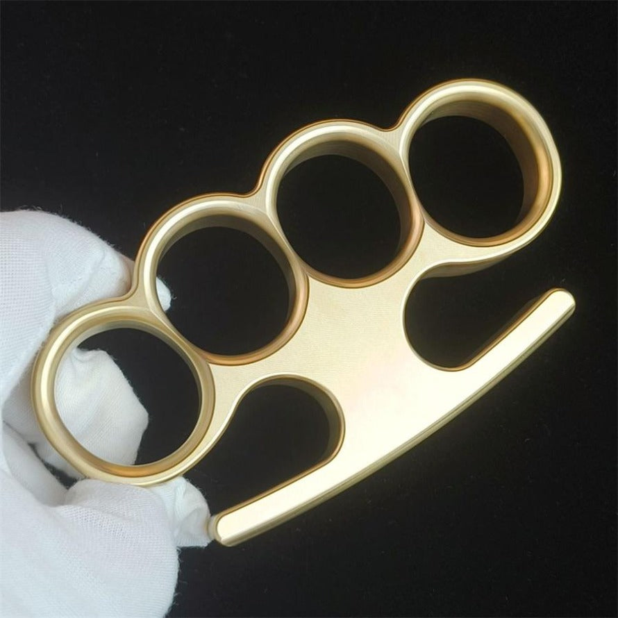 Solid Brass Knuckle Duster – Broken Window Self-Defence EDC Tool
