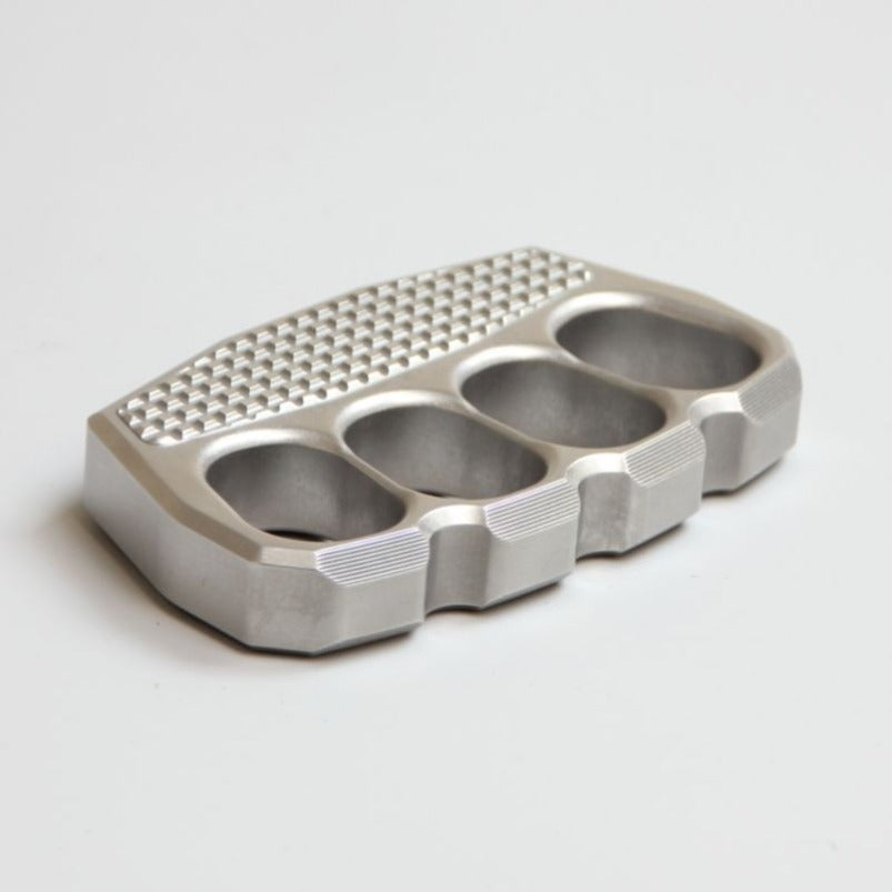 Top view of non-slip stainless steel knuckle duster four finger holes