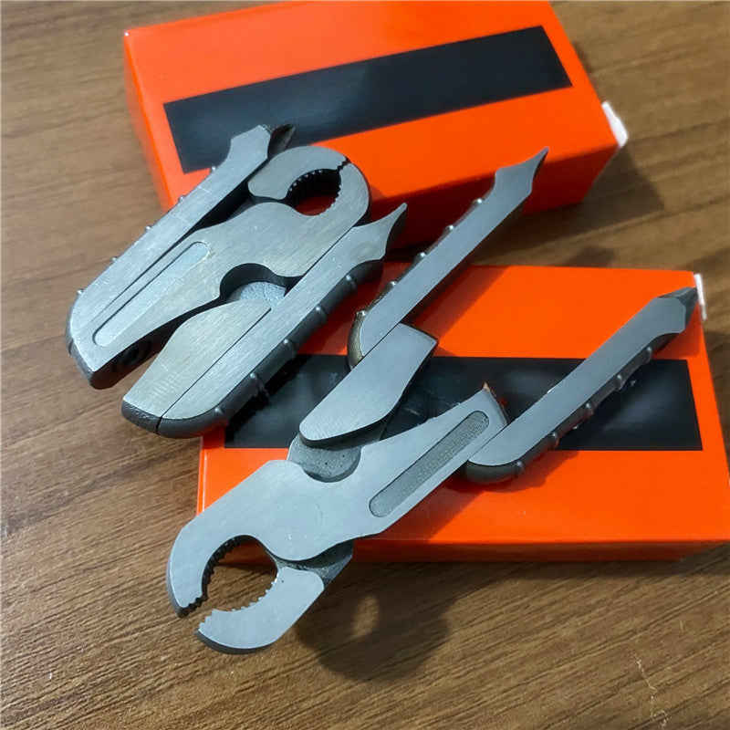 Stainless Steel Folding Pliers Screwdriver Keychain Pendant