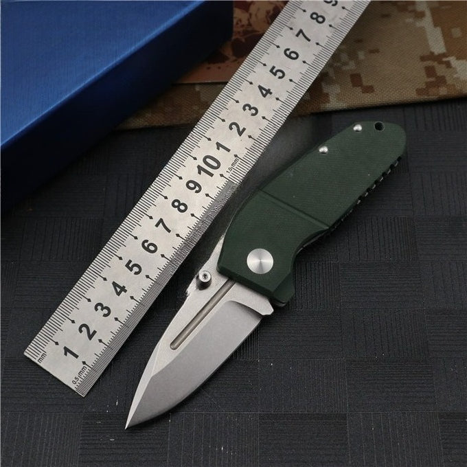 BM755 Small Folding Outdoor Titanium Alloy Green G10 Tool