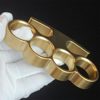 Solid Brass Knuckle Duster – Broken Window Self-Defence EDC Tool