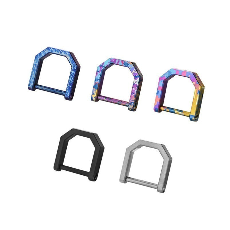 KOU001 Mini Titanium Carabiner Keychain – D-Ring Quick-Release Multi-Tool Key Ring