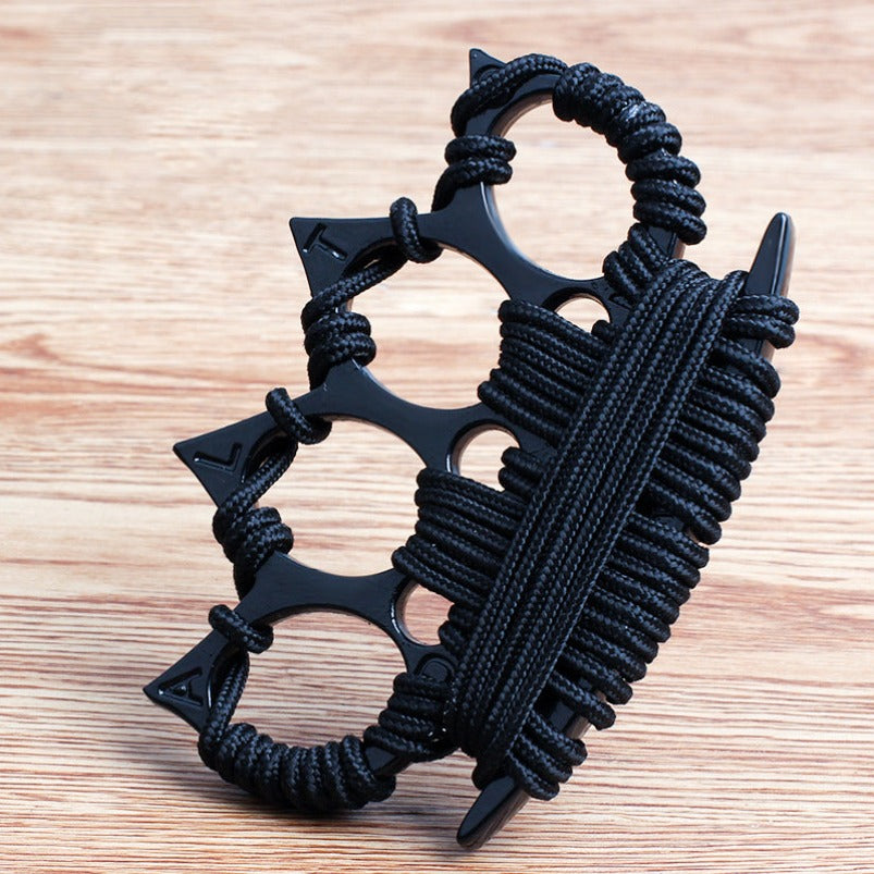 Hard Ride-Umbrella Rope Brass Knuckle Duster Finger Spiked EDC
