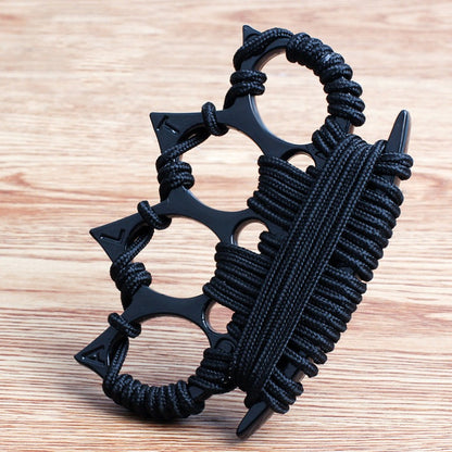 Hard Ride-Umbrella Rope Brass Knuckle Duster Finger Spiked EDC