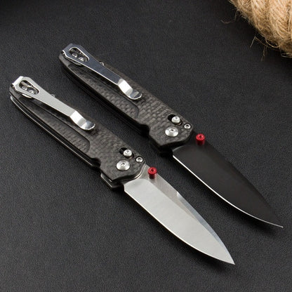 BM485 D2 Blade Carbon Fiber Handle Folding Knife