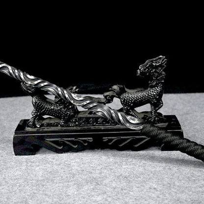 Hand stick decorative carved pattern close-up