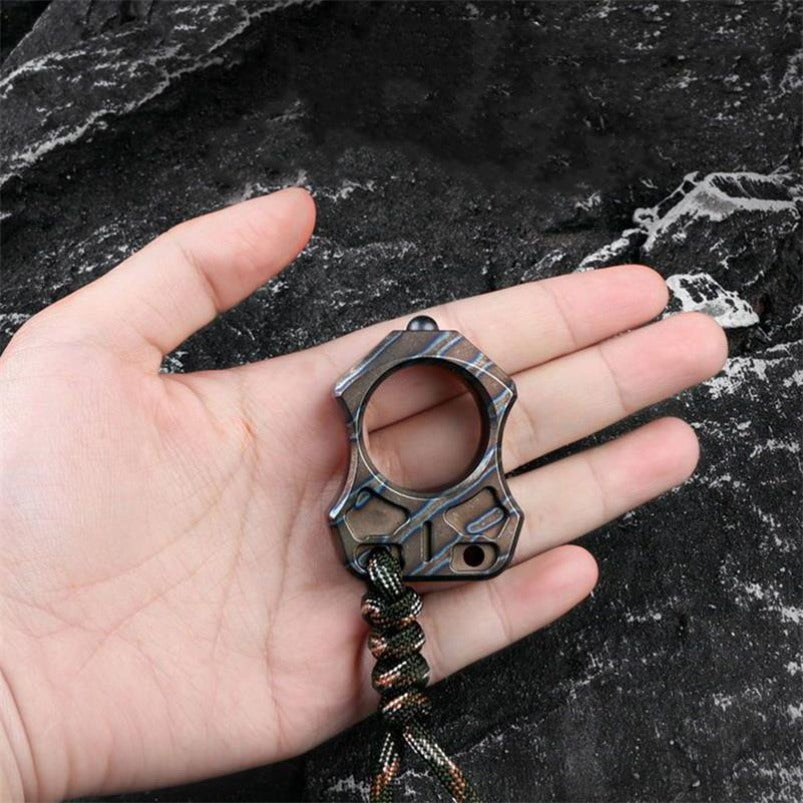 Bean- Single Finger Titanium Knuckle Duster Defense EDC