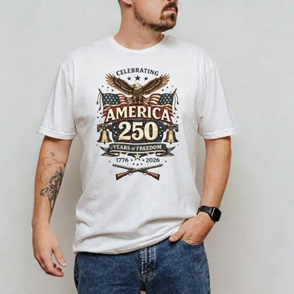 U.S. 250th Anniversary T-Shirt | Retro U.S. Birthday & Independence Day T-Shirt