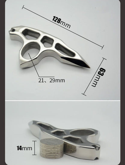Dragon Teeth- Thickened Pure Steel Knuckle Duster Defense EDC