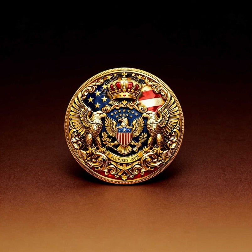 New American 250 Anniversary Coin Gold Plated Statue of Liberty Commemorative Coin Collection