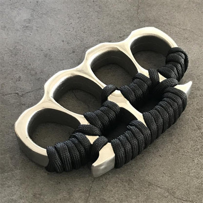 Hard Steel Knuckles Big Finger Hole Self Defense EDC