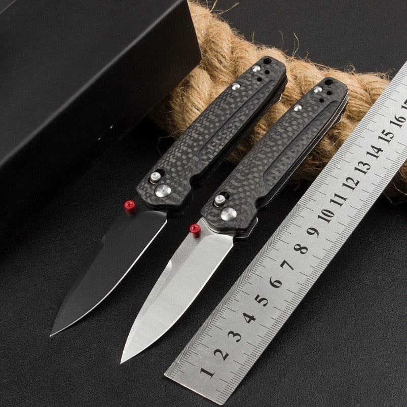 BM485 D2 Blade Carbon Fiber Handle Folding Knife