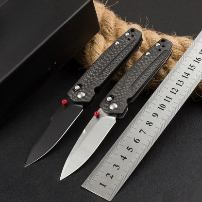 BM485 D2 Blade Carbon Fiber Handle Folding Knife