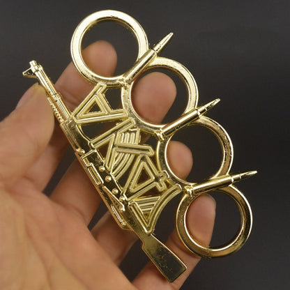 AK47-brass Knuckle Duster Four Finger Tiger with Thorns EDC