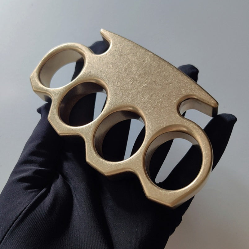 The KING GOD Classic Stonewashed Brass Knuckle Duster EDC