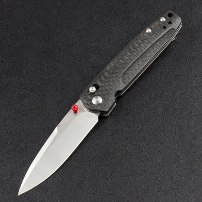 BM485 D2 Blade Carbon Fiber Handle Folding Knife