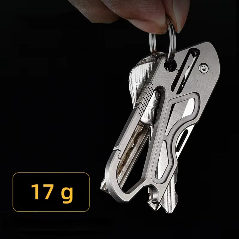 Titanium Alloy Key Chain Protective Metal Key Chain Knife EDC