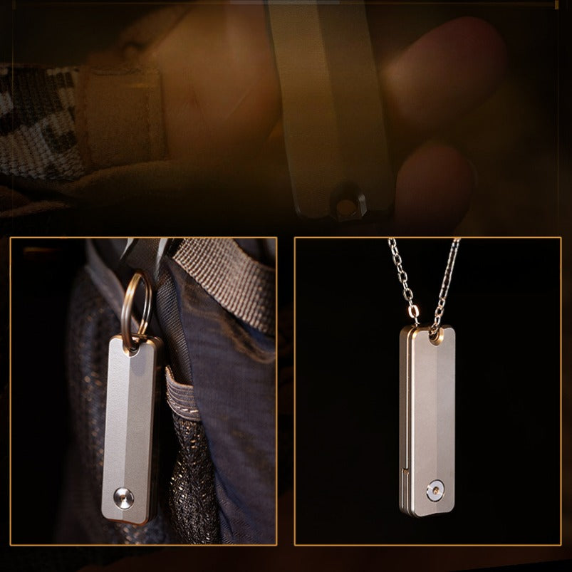 Titanium Alloy Mini A Folding Knife Portable Pocket Blade EDC