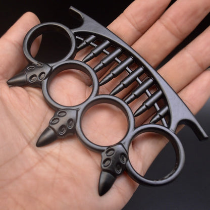 Dark Guard-brass Knuckle Duster Self Defense Finger Spiked