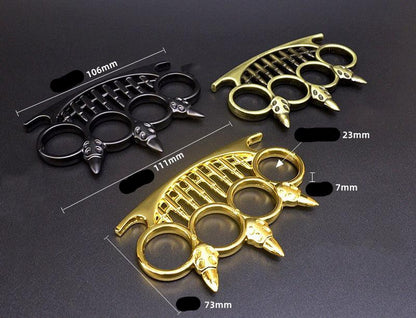 Dark Guard-brass Knuckle Duster Self Defense Finger Spiked