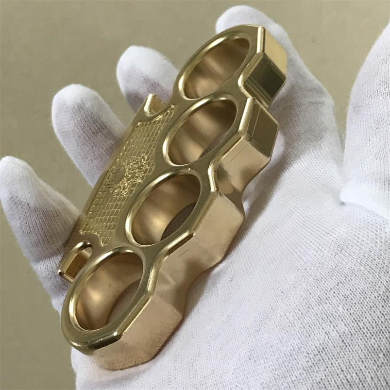 Brass Classic Skull Mini Knuckle Dusters Self Defense EDC