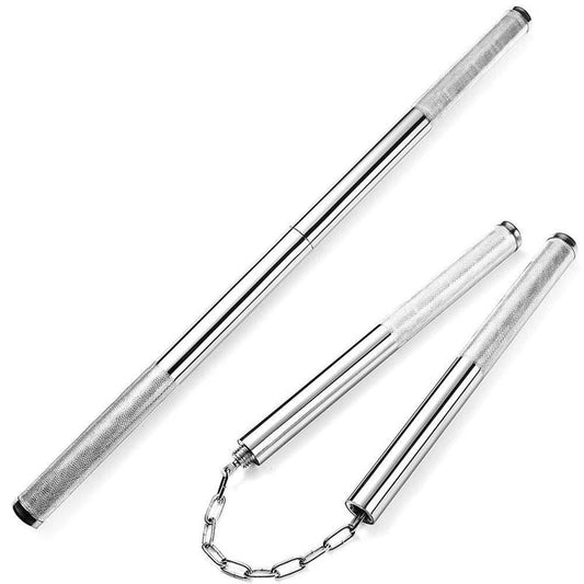 2-in-1 Multifunctional Steel Nunchaku Martial Arts Practice