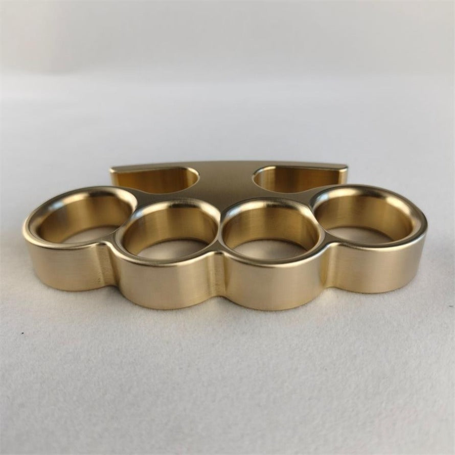 Solid Brass Knuckle Duster – Broken Window Self-Defence EDC Tool