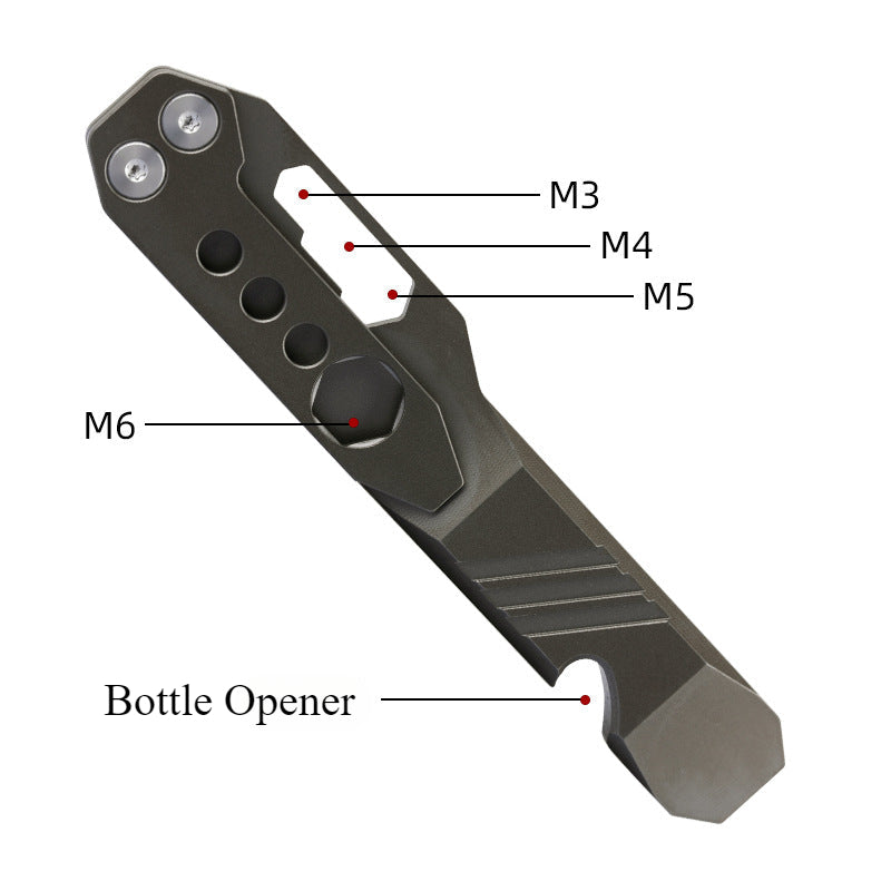 Titanium Alloy Multifunctional Crowbar Bottle Opener Wrench