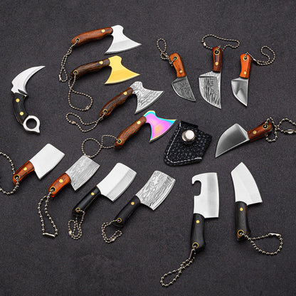 Mini Knife Keychain Unwrapped Axe Creative Pendant