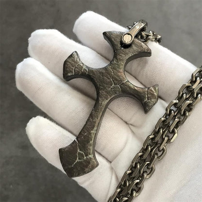 Handmade TC21 Titanium Cross Pendant Necklace
