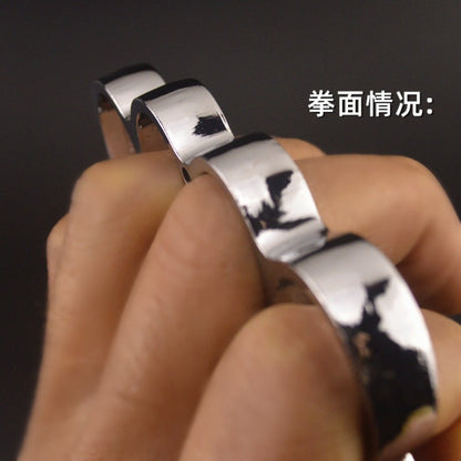 Crown-brass Knuckle Duster Lutando Autoproteção Portátil EDC
