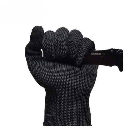 Black Cut-Resistant Work Gloves