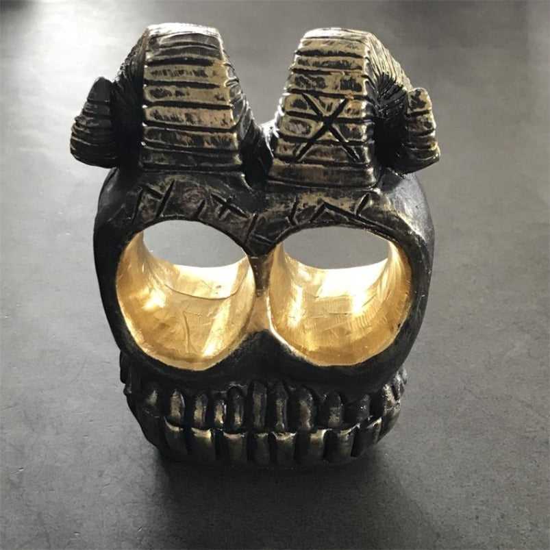 Fashion Skull Knuckle Duster – Ram Horn Decorative EDC Accessory