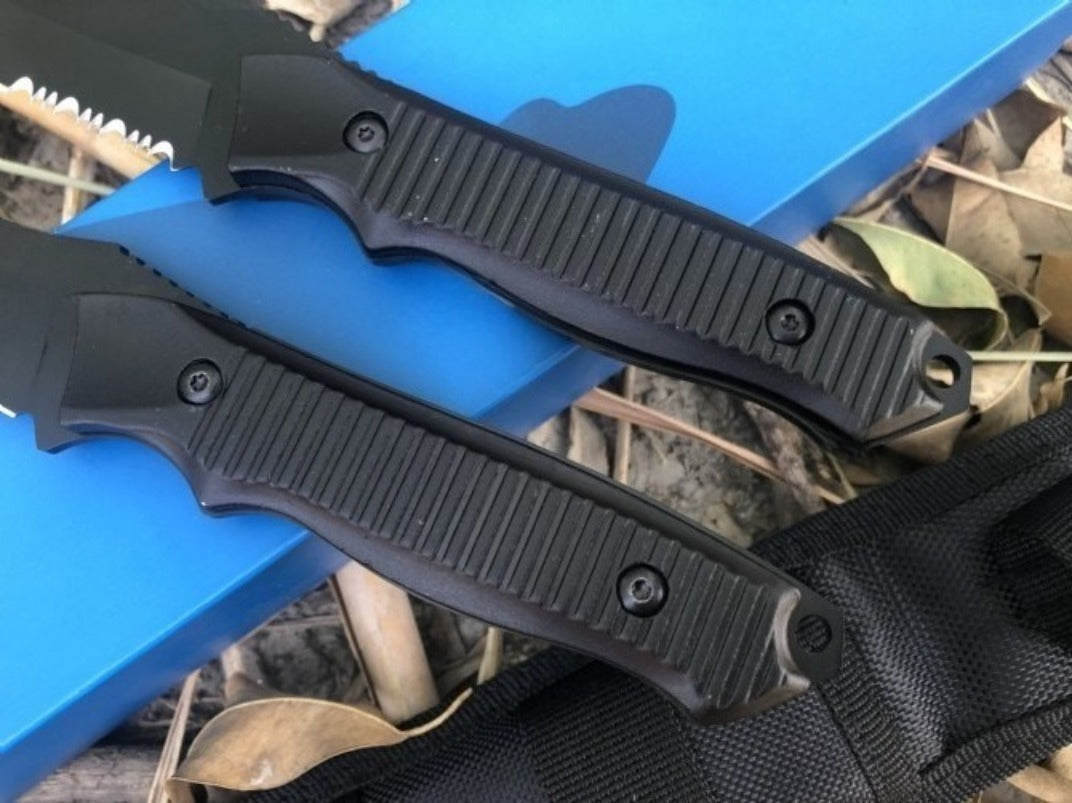 BM140BK Black Tactical Straight Knife EDC