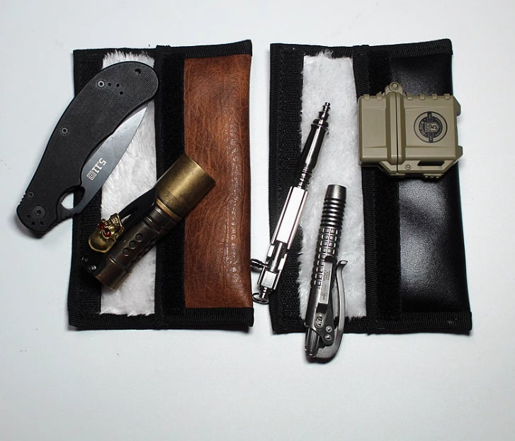 EDC Folding Knife Case Pen Case Flashlight Case Leather Sheath
