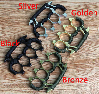 T-With Rope Brass Knuckle Duster Training Self-defense EDC