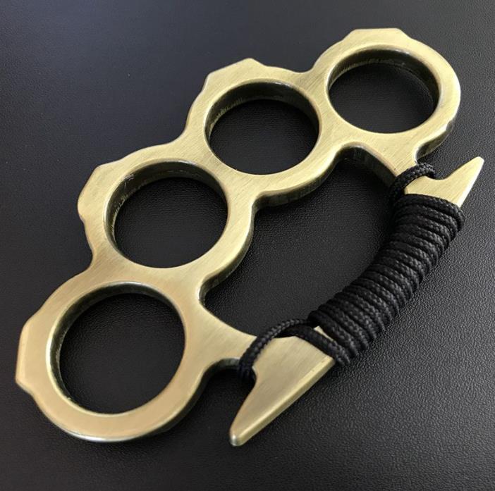 With Rope Brass Knuckle Duster for Self Defense EDC