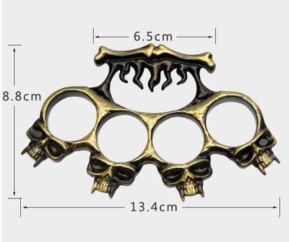 Skull Zinc Alloy Knuckle Duster Boxing Martial Arts EDC
