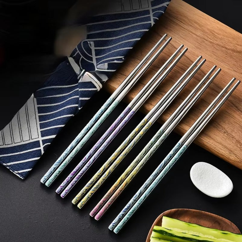 Pure Titanium Chopsticks Do Not Mold Household Non-slip