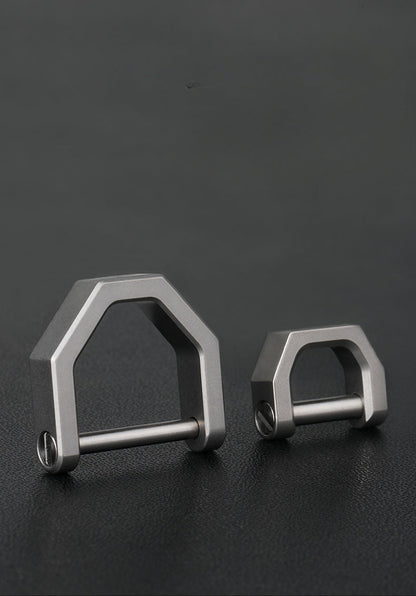 TC4 Horseshoe D Buckle Keychain Lock