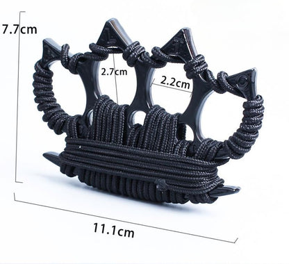 Hard Ride-Umbrella Rope Brass Knuckle Duster Finger Spiked EDC