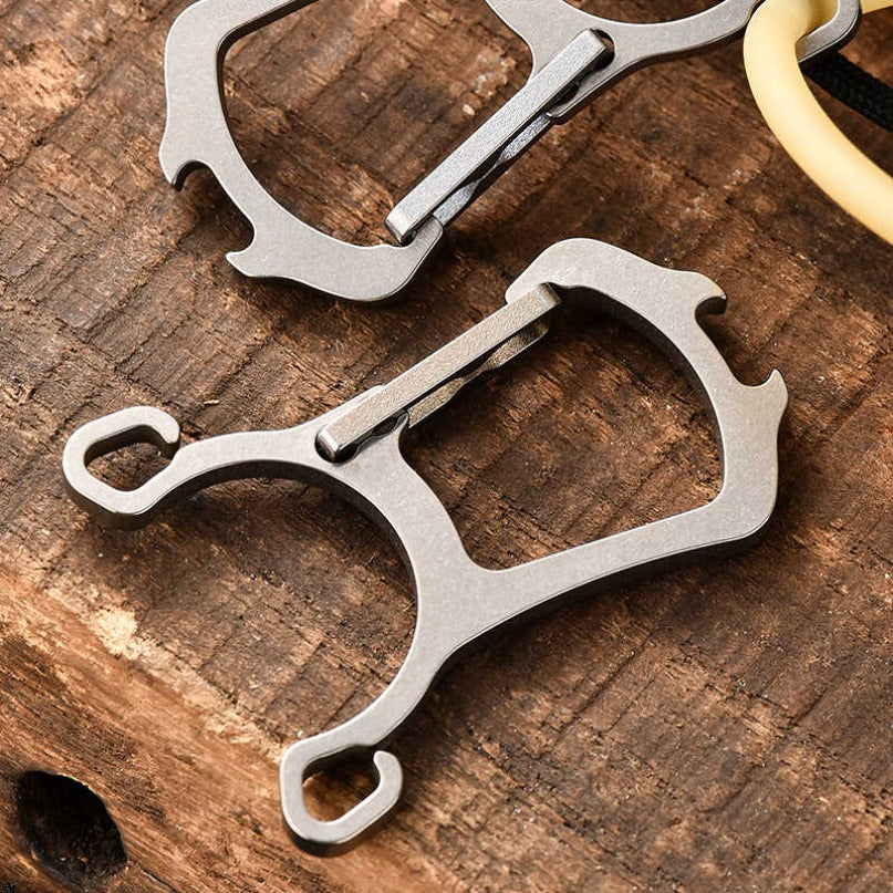 Titanium Multi-Function Keychain – EDC Key Ring, Belt Clip & Outdoor Pocket Tool