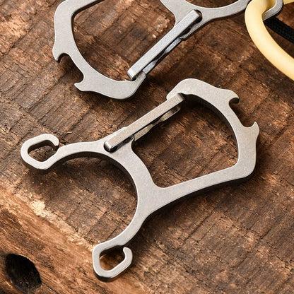 Titanium Multi-Function Keychain – EDC Key Ring, Belt Clip & Outdoor Pocket Tool