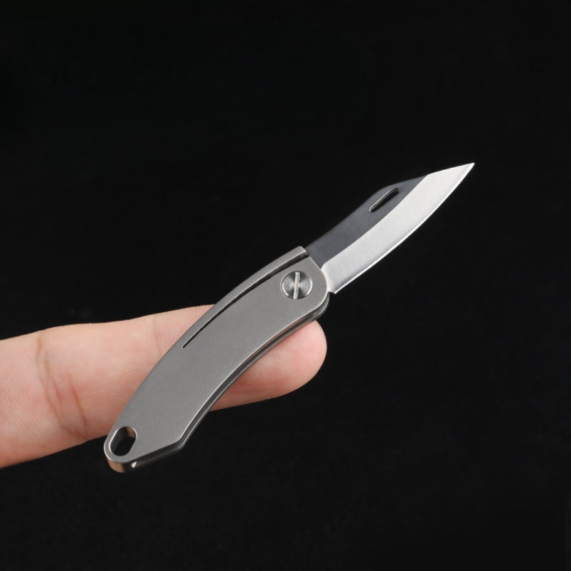 Titanium Mini Finger A Folding Knife Key Ring Type  EDC