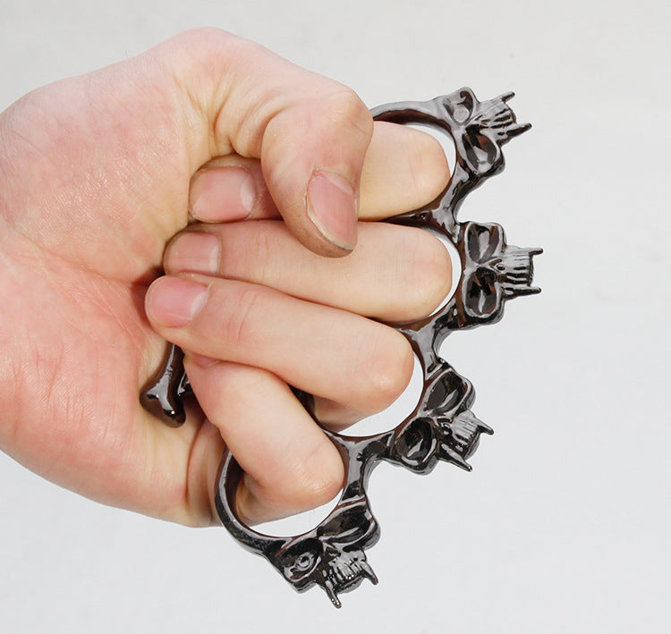 Skull Zinc Alloy Knuckle Duster Boxing Martial Arts EDC