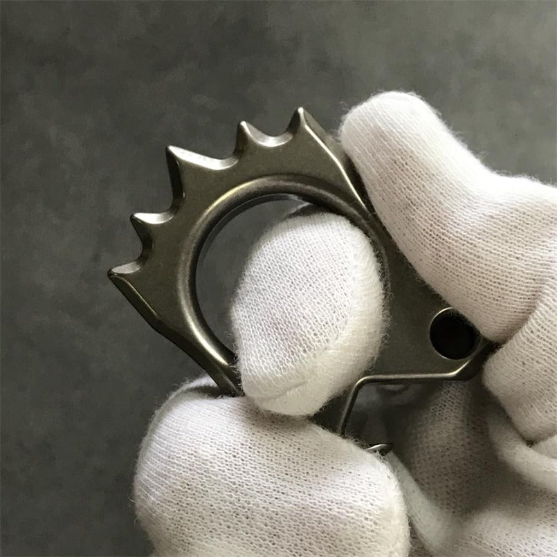 Titanium Hedgehog Open Bottle Knuckle Duster – EDC Multi-Tool