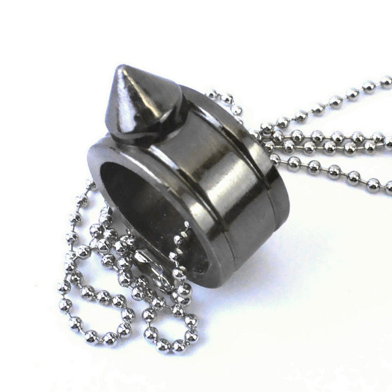 Knuckle Duster Window Breaking Defense Pendant Ring