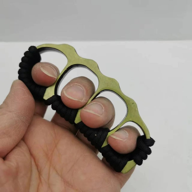 Pea- With Rope Brass Knuckle Duster Boxing Gloves Sports EDC