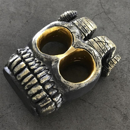 Fashion Skull Knuckle Duster – Ram Horn Decorative EDC Accessory